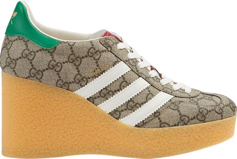 womens gucci gazelle|wedge gazelle goat monogram.